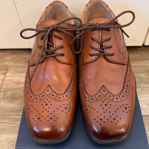 Florsheim Brown Leather Kids Brogue Shoes